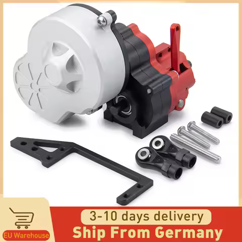 AXSPEED Metal Gearbox Complete Transmission Box with Dig Gear 1 Speed for Axial SCX10 AX10 Wraith 1/