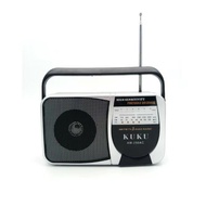 KUKU AM-250/270 High Quality Portable Mini Radio Speaker AM FM 3 Band World Radio High Sensitivity Antenna