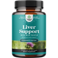 Liver Cleanse Support - Milk Thistle Supplement with Choline - 70 Count