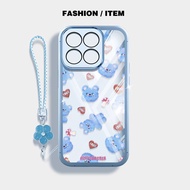 YBD Casing For Honor X6C X5B Plus X6A Plus X6B Plus X6S X6 X7C 200 Smart Cartoon Watercolor Bear Str