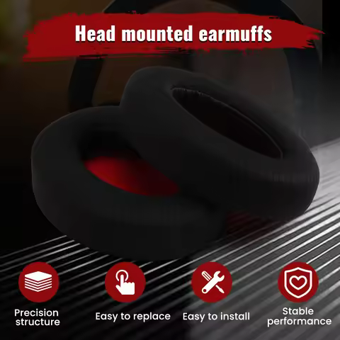 Enhanced Sound Isolation Earmuff Mesh Earpads Replacement Pad For 1MORE Sonoflow Headphones