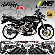 Decal Sticker Striping Variasi Motif Ori Ninja SS 150 2014 2015 Hitam Abu - Ninja Ss Zebra Hitam - N