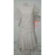 Preloved Formal White Dress Civil Wedding/Ninang Dress
