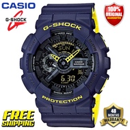 Original G-Shock GA110 Men Women Sport Watch Japan Quartz Movement 200M Water Resistant Shockproof and Waterproof World Time LED Auto Light Gshock Man Boy Girl Sports Wrist Watches with 4 Years Official Warranty GA-110LN-2ADR (Ready Stock Free Shipping)