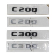 3D ABS Chrome Black C300 Logo C200 Emblem Letters Sticker Car Trunk Badge For Mercedes Benz C300 C20