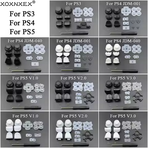 R2 L2 L1 R1 Trigger Buttons Mod Kit Analog Stick Cap+Screwdriver Kit For PS3 PS4 JDM-001 040 PS5 V1 