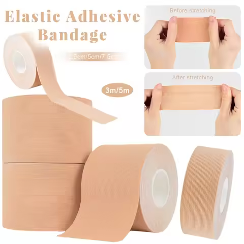 1 Roll Medical Waterproof Tube Fixation Tape, Breathable Uncut Kinetic Tape, Elastic Sports Tapes Ga