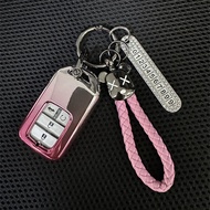 New Soft TPU Car Remote Key Case Cover Shell Fob for Honda Accord CR-V XR-V Odyssey Vezel Jade Crider Fit Vezel City Civic Jazz BRV BR-V HRV Protector Car Accessories