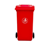 ถังขยะ ถังขยะกทม. ( 120ลิตร ถึง 260ลิตร มีล้อ ) ฝาเปิด ถังพลาสติก สีเขียว น้ำเงิน คุณภาพดี ทนทาน สวย