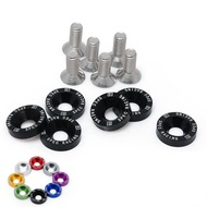 D1 Spec 6PCS/SET M8 Hex Fasteners Fender Washer Bumper Engine Concave Screws Jdm