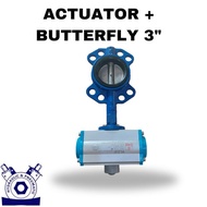 PNEUMATIC ACTUATOR BUTTERFLY VALVE 3" INCH SOLENOID VALVE - ABINAYA7