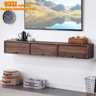 Solid Wood TV Cabinet Modern Simple Wall-Mounted TV Cabinet Light Luxury Small Apartment Wall Cupboard New Chinese Style Wall-Mounted Wall
