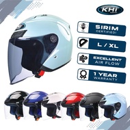 100% ORIGINAL HELMET KHI RR OPEN FACE FULL FACE TOPI KELEDAR SIRIM JPJ APPROVED KHI HELMET SIAP VISO
