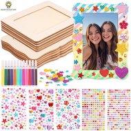 Picture Frame Painting Craft Kit for 4" x 6" Photo Wooden Picture Frame Kid DIY Handcraft Present SH