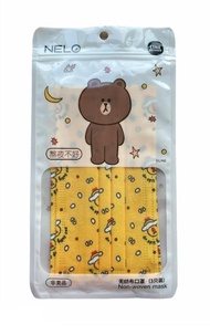 LINE FRIENDS X Nelo 防塵口罩【現貨】三片裝 莎莉 全新正品 拋棄式 一次性 透氣 防護 非醫用口罩