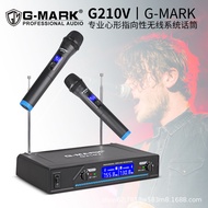 Gmark Wireless Microphone One for Two Stage Professional Microphone K Song Dynamic Microphone g210v