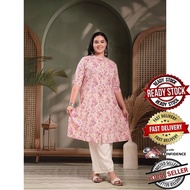 3XL - 6XL Indian Kurti with pants and dupatta Women Kurtis Kurta Tunic Top Plus Set UD45813ATTP