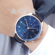 Iwc New Style Full Set IWC Portuguese Series Transparent Bottom Automatic Mechanical Watch Men's Watch IW371606