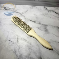 (12 PC) EIFFEL Steel Wire Brush with Wooden Handle, 6 Rows Model | SJ ABADIE |