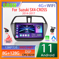 SHSH Android Car Radio สําหรับ Suzuki SX4-CROSS 2014-2017 การนําทาง Gps วิทยุสเตอริโอวิดีโอรถ Carplay Gps วิทยุมัลติมีเดีย 4G Dsp 2Din DFVS