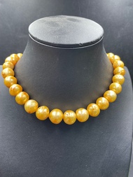 มุกน้ำจืดธรรมชาติ 15-16 MM “Elite-Gold” A5 Natural freshwater pearl 15-16 MM “Elite-Gold” A5