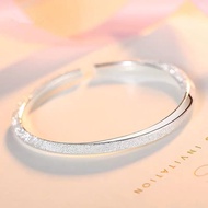 gelang tangan perempuan gelang couple gelang titanium anti karat original 999 Silver Bracelet Female