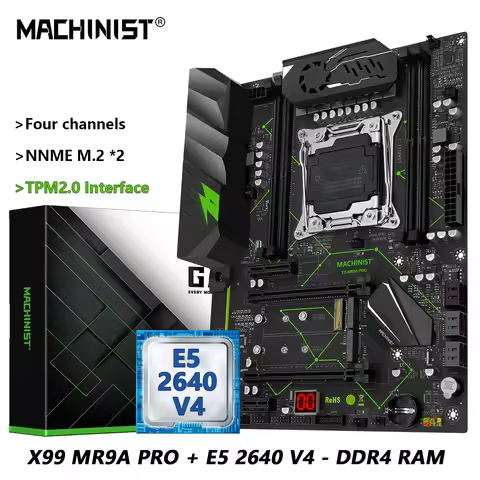 MACHINIST MR9A PRO X99 Motherboard Combo TPM 2.0 Interface Xeon E5 2640 V4/ E5 2650 V4 LGA 2011-3 CP