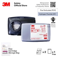 3M™ 6038 P3R & 7093C P100 Hydrogen Fluoride Cartridge/Filter With Organic Vapour & Acid Gas Relief/