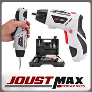 Joustmax / MacePlus 47pcs Rechargeable Cordless Screwdriver Drill Machine/ Mesin Gerudi Tangan