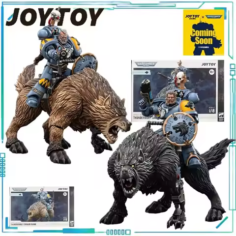 JOYTOY Genuine JOYTOY X Warhammer 40K Series Wolf Squad Space Wild Wolf Thunder Wolf Cavalry Game Ch
