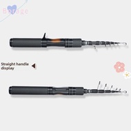 BORRAONE Telescopic Fishing Rod, Carbon Handle 1.5m Length Lure Rod, Telescopic Solid Tip Ultralight