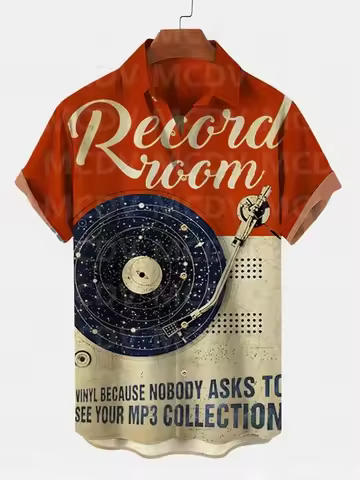 Piano Notes Musical Elements Print Casual Vacation Shirt 3D Printed Hawaiian Shirts