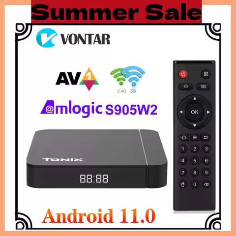 Smart TV Box Android 11 Tanix W2 Amlogic S905W2 Android 11.0 Media Player H.265 AV1 Dual Wifi HDR 10