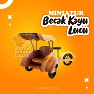 sale!! miniatur becak kayu mini