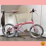 Crius Velocity 22” • Hello Kitty • 9 Speeds Shimano • Litepro Aero Wheelset • Folding Foldable Foldie Fold Bicycle Bike • 451 tyres • 20” inches • Fnhon Blast Master Gust Tornado Dahon Tern Bifold • Customise My Bicycle •