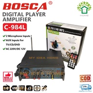 BOSCA Digital Player Amplifier AC220V/DC12V Bluetooth USB/TF AND FM Radio(BLACK) Amplifier Bluetooth