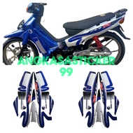 YAMAHA F1ZR CALTEX EDITION MOTORCYCLE STRIPING STICKER biru