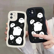 Casing for iPhone 11 12 14Promax 6s plus 7plus 8plus 11Promax 13Pro xr xs max 7g 12Promax 14 Simple cute ghost full package lens drop protection soft case