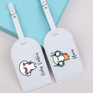 Custom Name Quby Cartoon Luggage Tag Personalized Travel Baggage Tag Free Add Name Suitcase Address 