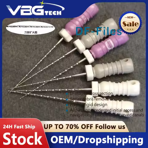 6PCS/Box Dentistry D Finder Rotary File C+File Endodontic Endo Root Canal Files #6 #8 #10 K H Hand U