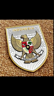PATCH Logo Timnas Garuda 3D Timbul Karet Rubber Plat Silikon Terbaru Indonesia 2025 TPU Press