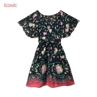 iCONiC Soju Dress #4940 ชุดเดรส สีดำ พิมพ์ลาย ดอกไม้ เดรสสั้น เดรสชีฟอง ผ้าไหมชีฟอง เสื้อผ้าผู้หญิง เดรสแฟชั่น เดรสไฮโซ เดรสออกงาน