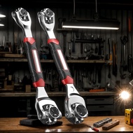 One PC 52-in-1 Universal Socket Wrench Set - 8-19mm Metric & 5/16"-3/4" SAE 360° Swivel Head Non-Sli