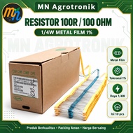 Resistor 100R 100 Ohm 1/4W 1/2W 1W 2W 5W 20W Taiwan Copper Legs
