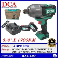 ADPB1288 DCA 20Vx5.0Ah CORDLESS BRUSHLESS IMPACT WRENCH 3/4" x 1700N.m x 800W - 3.6kg - DAJ-1288
