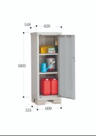 日本原裝進口稻葉牌 - 戶外儲物櫃 - Inaba Outdoor Storage Cabinet BJX 系列 - BJX-065D 銀色