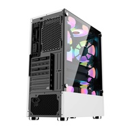 BEST❆☍GAMEKM Computer Case Mid Tower ATX/M ATX/ITX Acrylic Side Panel RGB Gaming PC USB 3.0/USB 2.0/