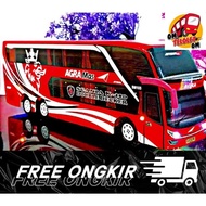 Miniatur Papercraft Bus AGRA MAS Jetbus3 Voyager full lampu telolet