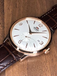 [Watchwagon] Orient RA-AP0001S10B Bambino Automatic Rose Gold Case White Dial Leather Strap Men's Watch Case Size 40 mm