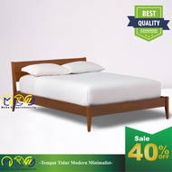 dipan kayu jati minimalis tempat tidur kekinian - 100x200